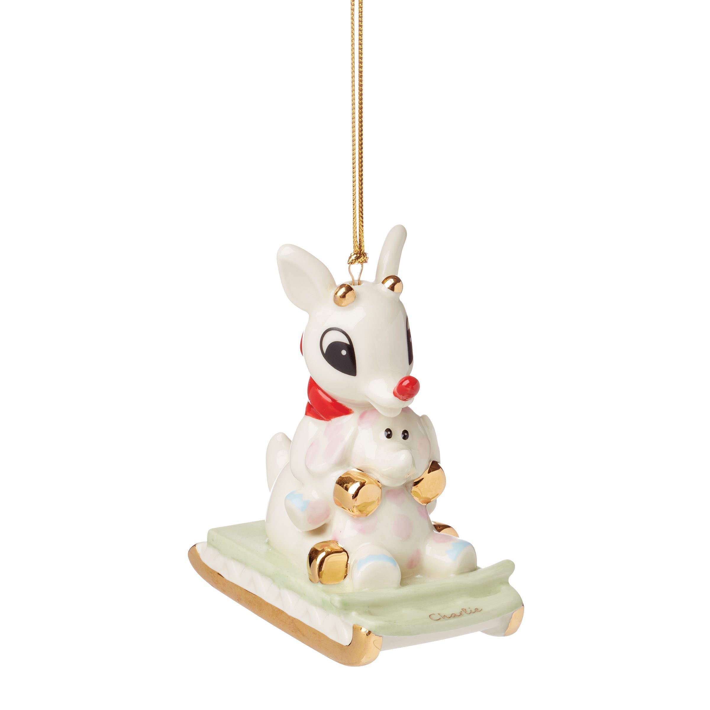 Lenox Everyday Flatware Personalized Rudolph with Misfit Elephant Ornament - Image 4