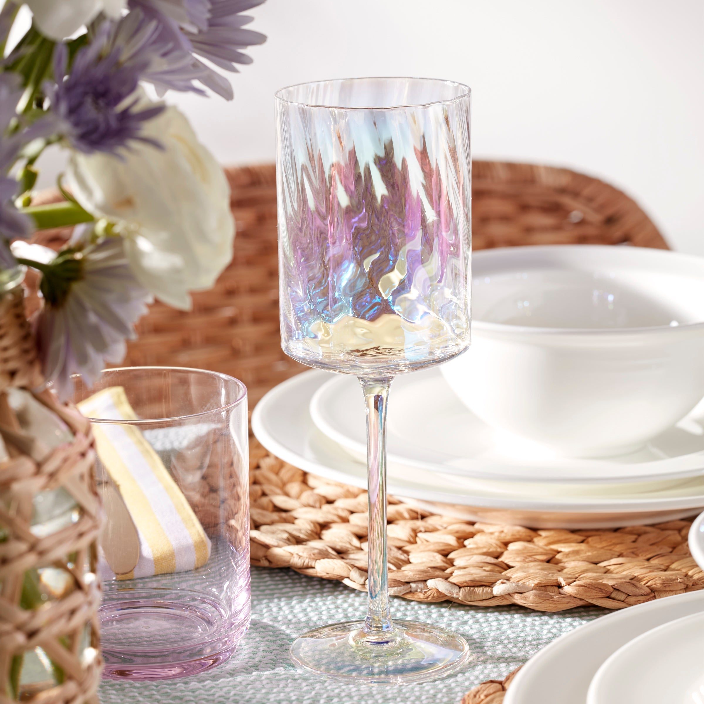 Lenox Everyday Flatware Tuscany Classics Iridescent White Wine Glasses, Set of 4 - Image 3