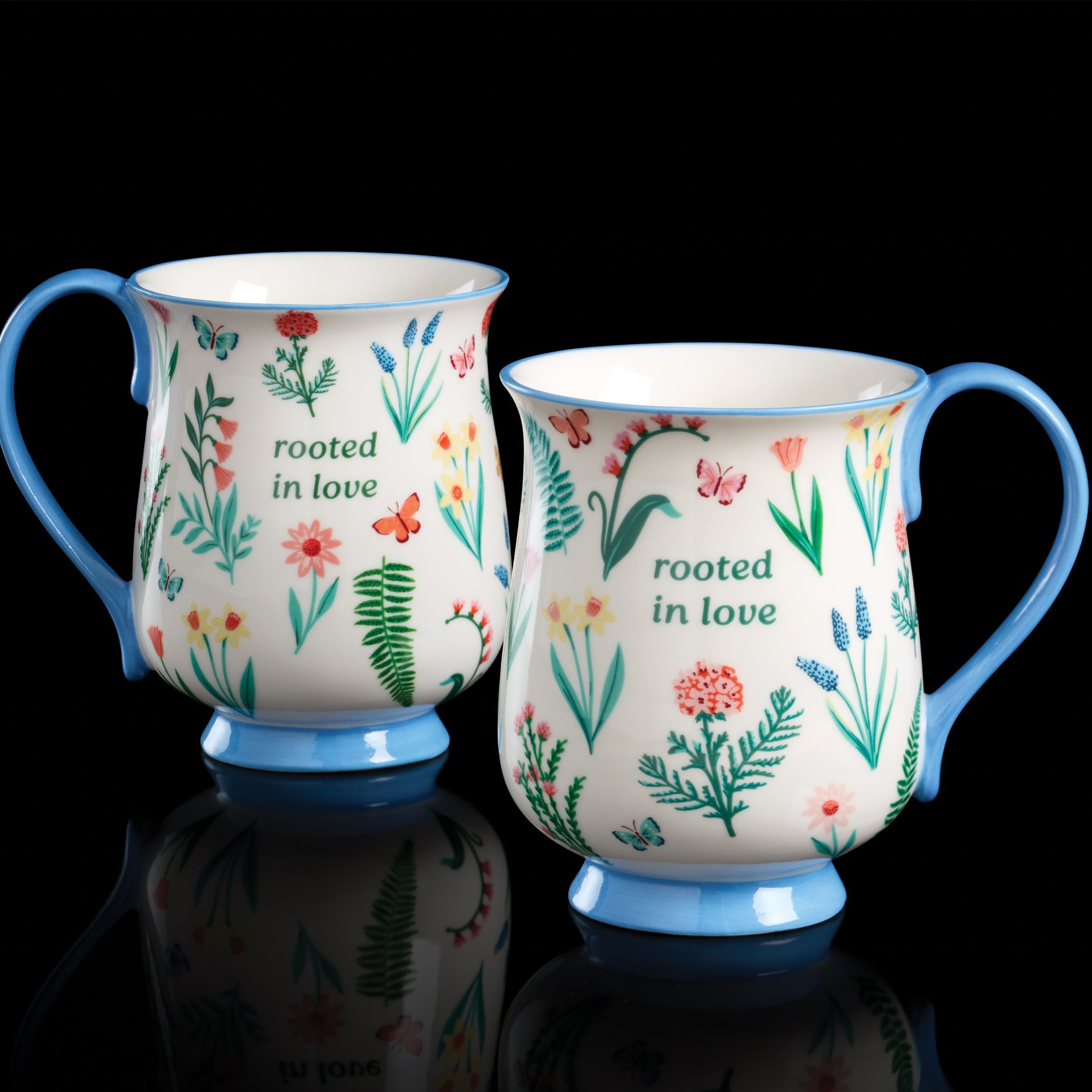 Lenox Everyday Flatware First Blooms Blue Mugs, Set of 2 - Image 3