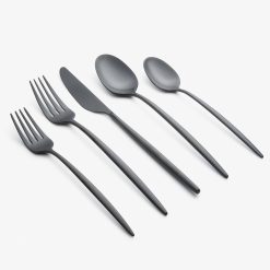 Lenox Everyday Flatware Gaze Black Satin 20-Piece Flatware Set