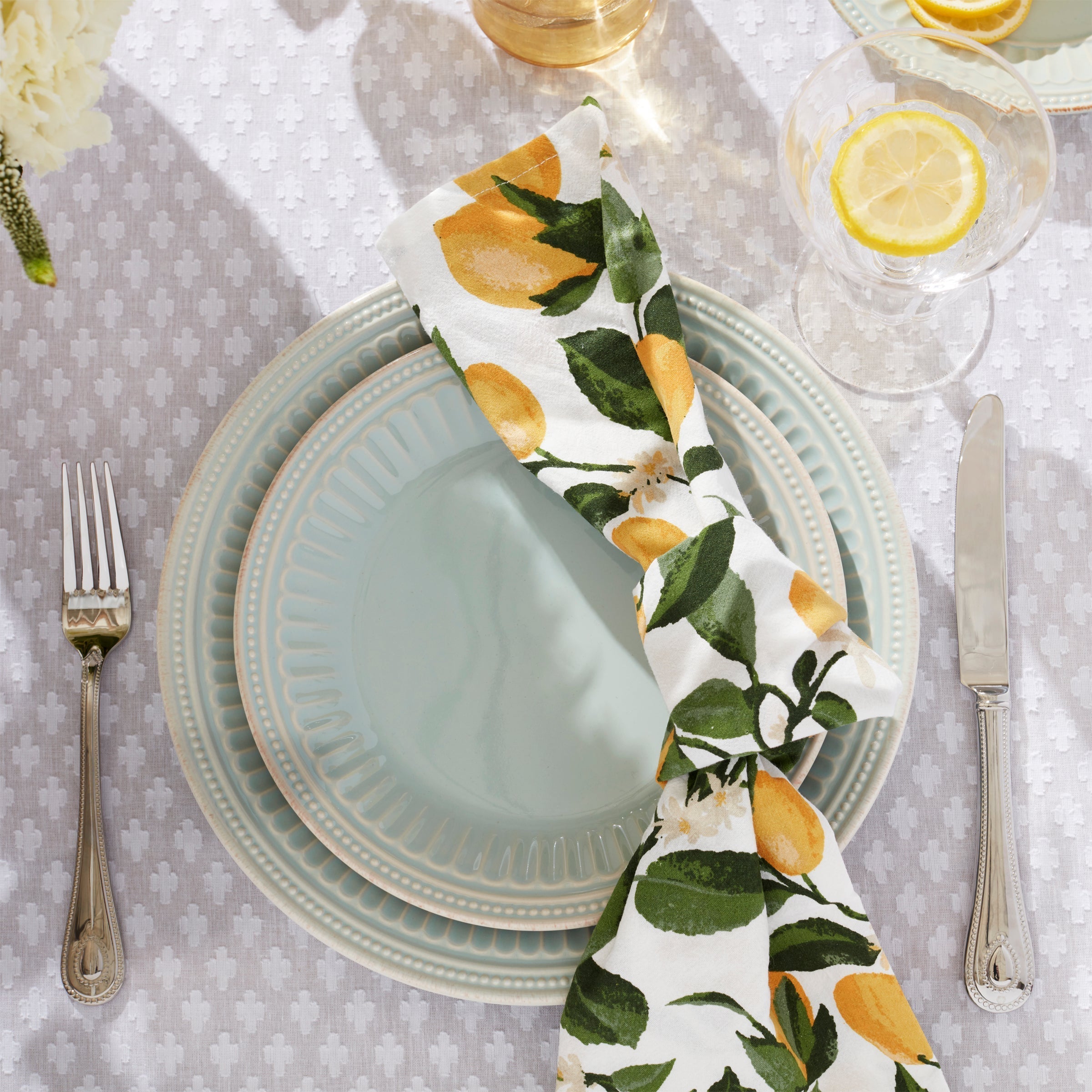Lenox Everyday Flatware French Perle Groove Ice Blue 12-Piece Place Setting - Image 3