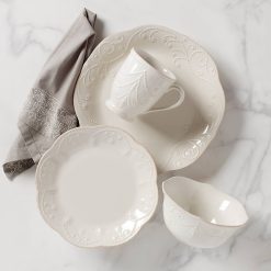 Lenox Everyday Flatware French Perle White 4-Piece Place Setting