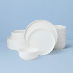 Lenox Everyday Flatware Modern White 18-Piece Dinnerware Set