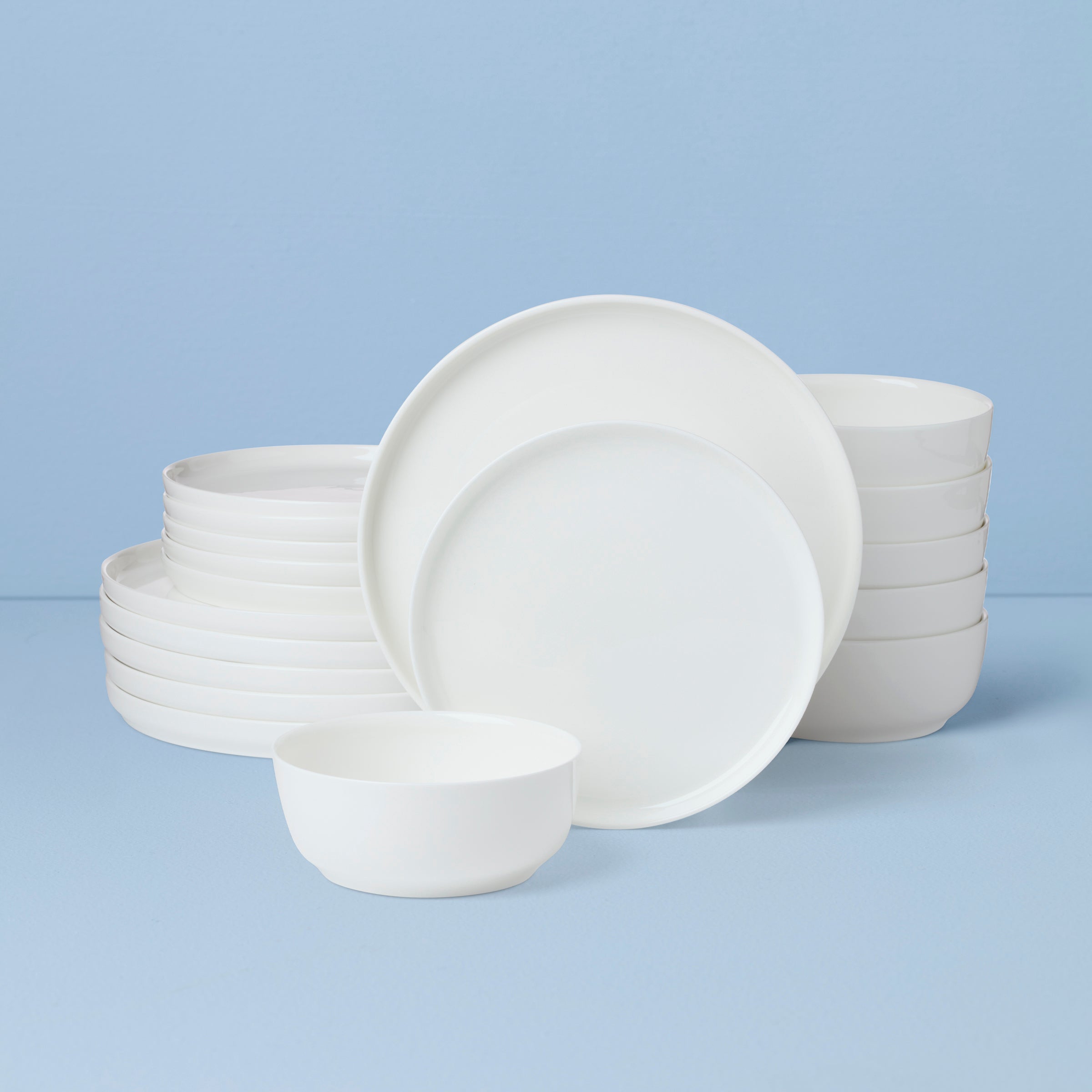 Lenox Everyday Flatware Modern White 18-Piece Dinnerware Set