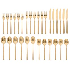 Alternative view of Lenox Everyday Flatware Kenton Gold Sand 30-Piece Flatware Set