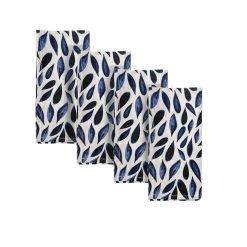 Lenox Everyday Flatware Blue Bay Leaf Dinner Napkins, Set of 4