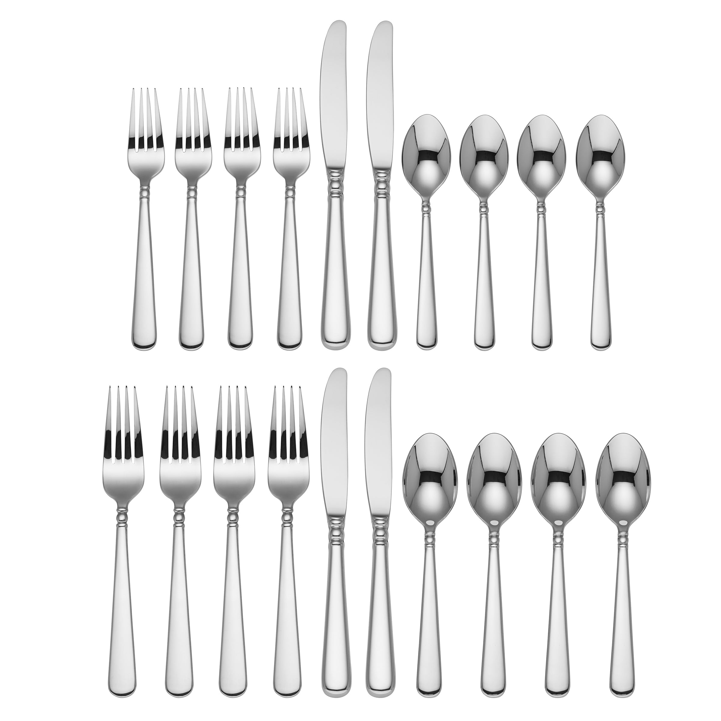 Lenox Everyday Flatware Pearl Platinum 20-Piece Flatware Set - Image 2