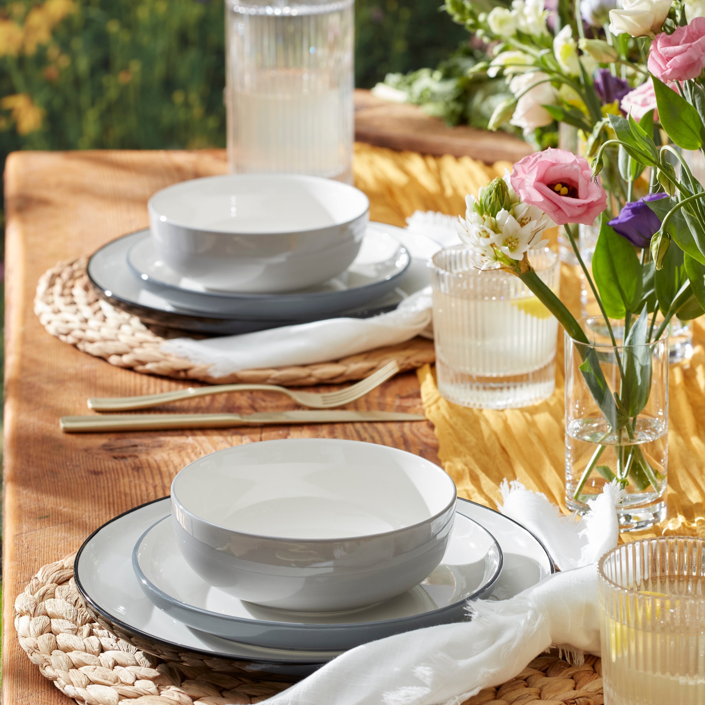 Lenox Everyday Flatware 24 Seven Colors Pumice 12-Piece Dinnerware Set - Image 5