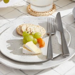 Alternative view of Lenox Everyday Flatware Terrazzo Melamine Cream 12-Piece Dinnerware Set