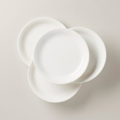 Lenox Everyday Flatware Profile White Dinner Plates, Set of 4