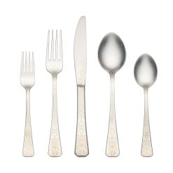 Lenox Everyday Flatware Floral Etch 5-Piece Place Setting