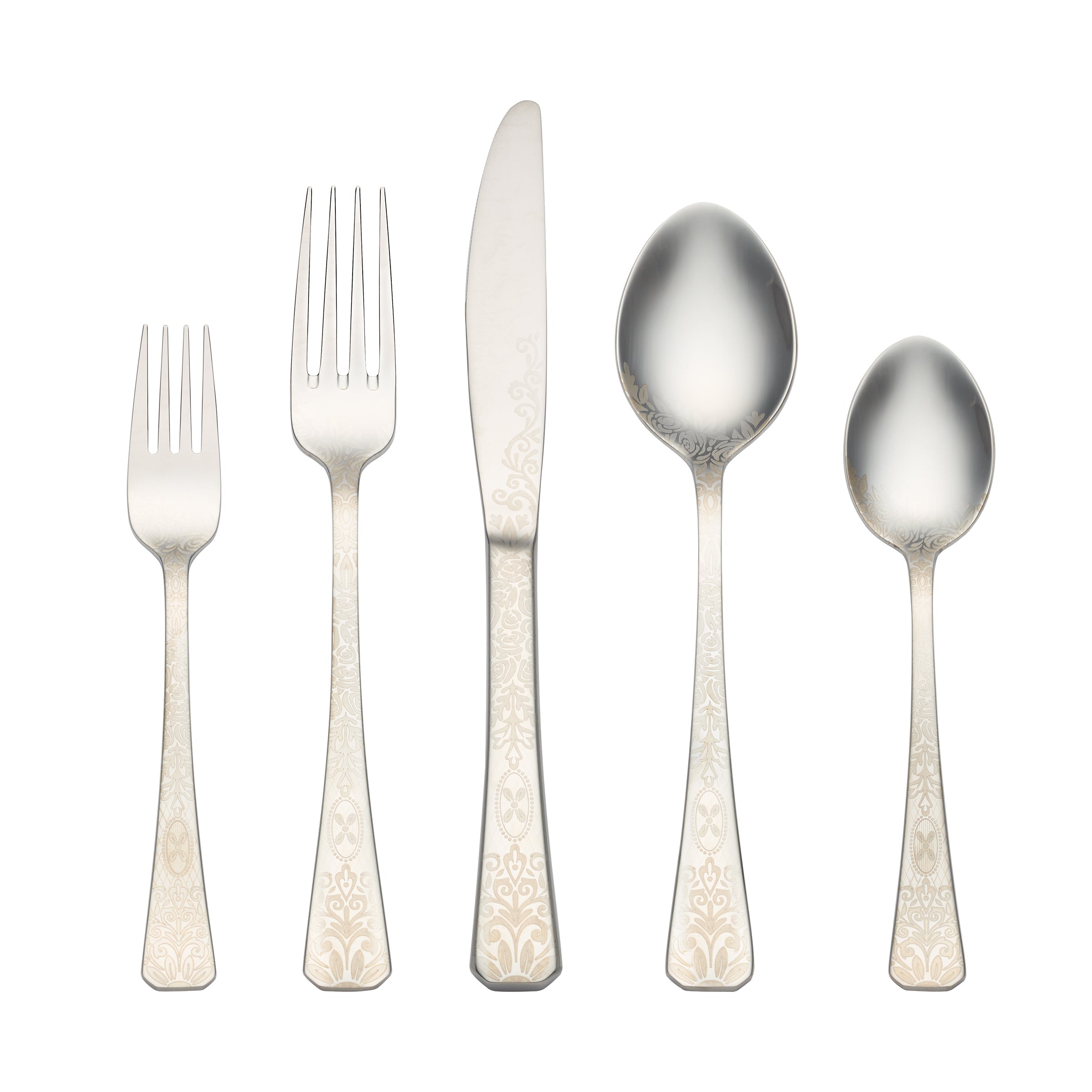 Lenox Everyday Flatware Floral Etch 5-Piece Place Setting