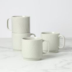 Lenox Everyday Flatware Modulus Vapor Mugs, Set of 4