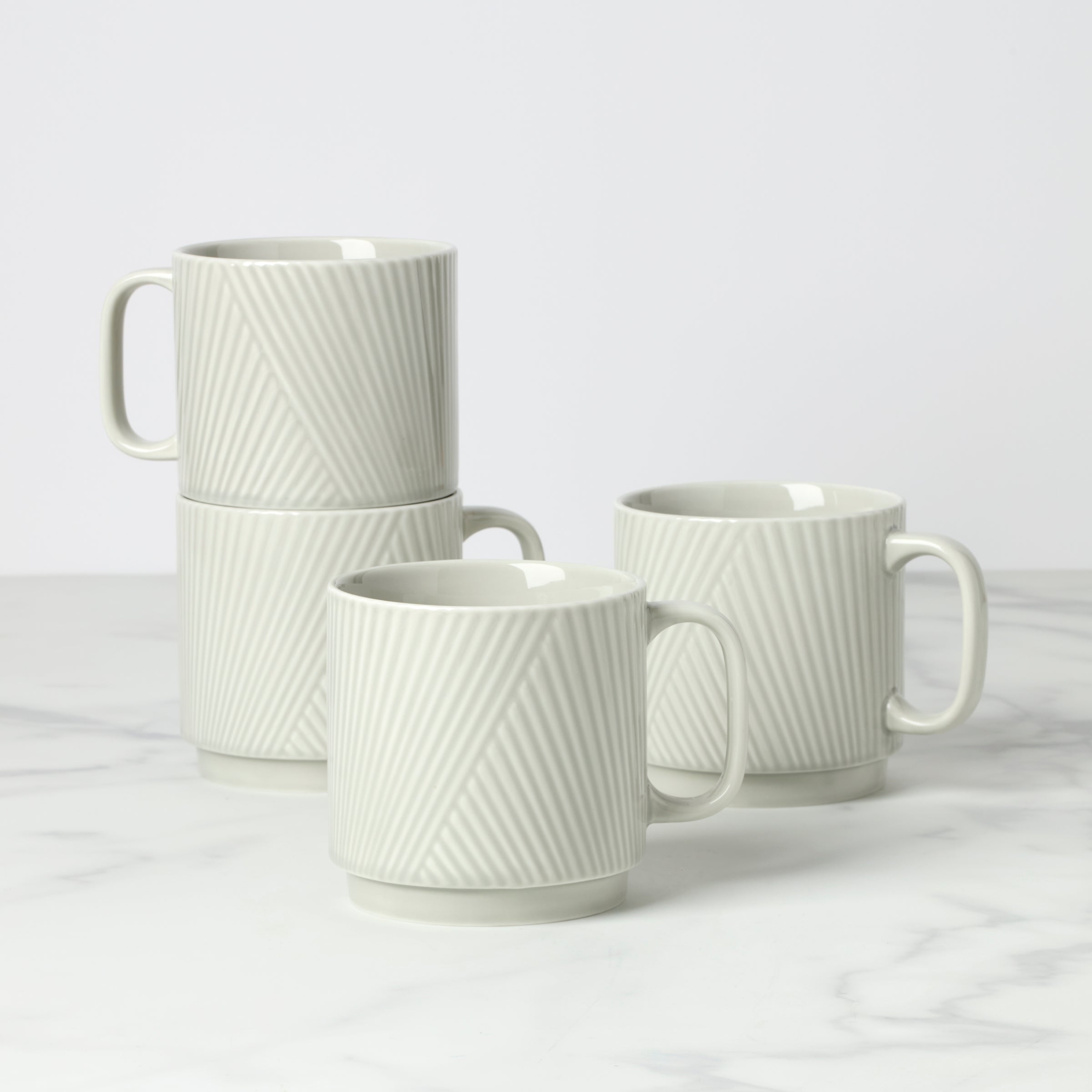 Lenox Everyday Flatware Modulus Vapor Mugs, Set of 4