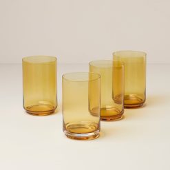Lenox Everyday Flatware Tuscany Classics Stackable Amber Coolers, Set of 4