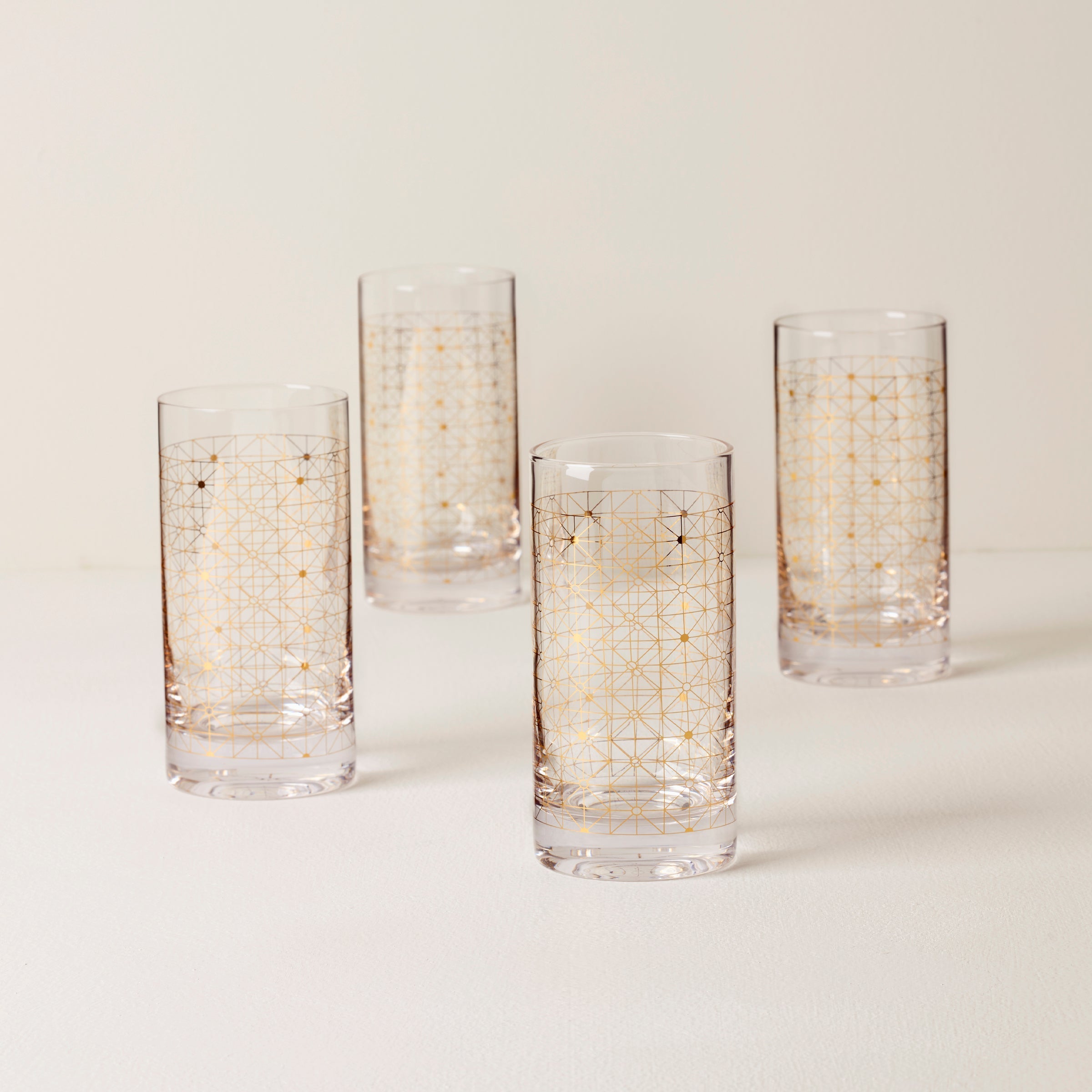 Lenox Everyday Flatware Tuscany Classics Gold Dust Highball Glasses, Set of 4
