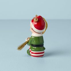 Alternative view of Lenox Everyday Flatware Personalized Christmas Elf Ornament