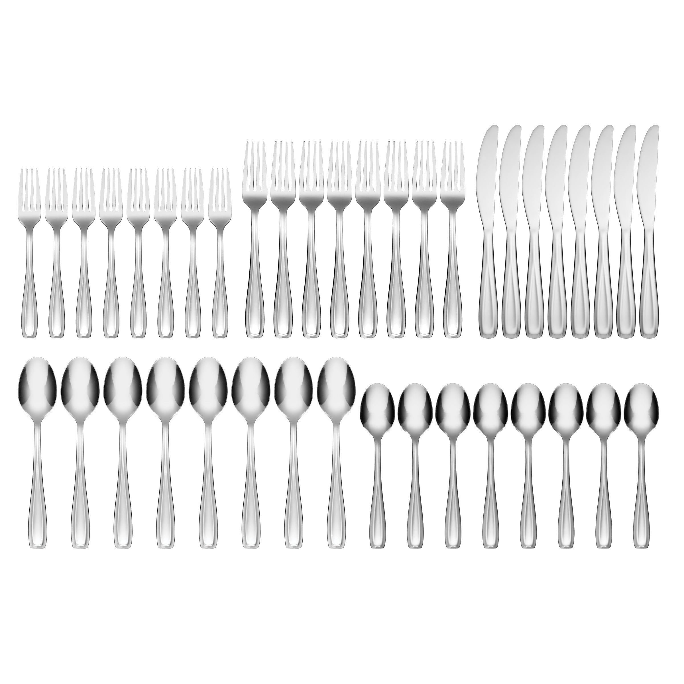 Lenox Everyday Flatware Waylen 40-Piece Flatware Set with Rustic Caddy - Image 2