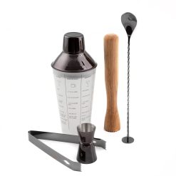 Lenox Everyday Flatware Black Mixology 5-Piece Tool Set