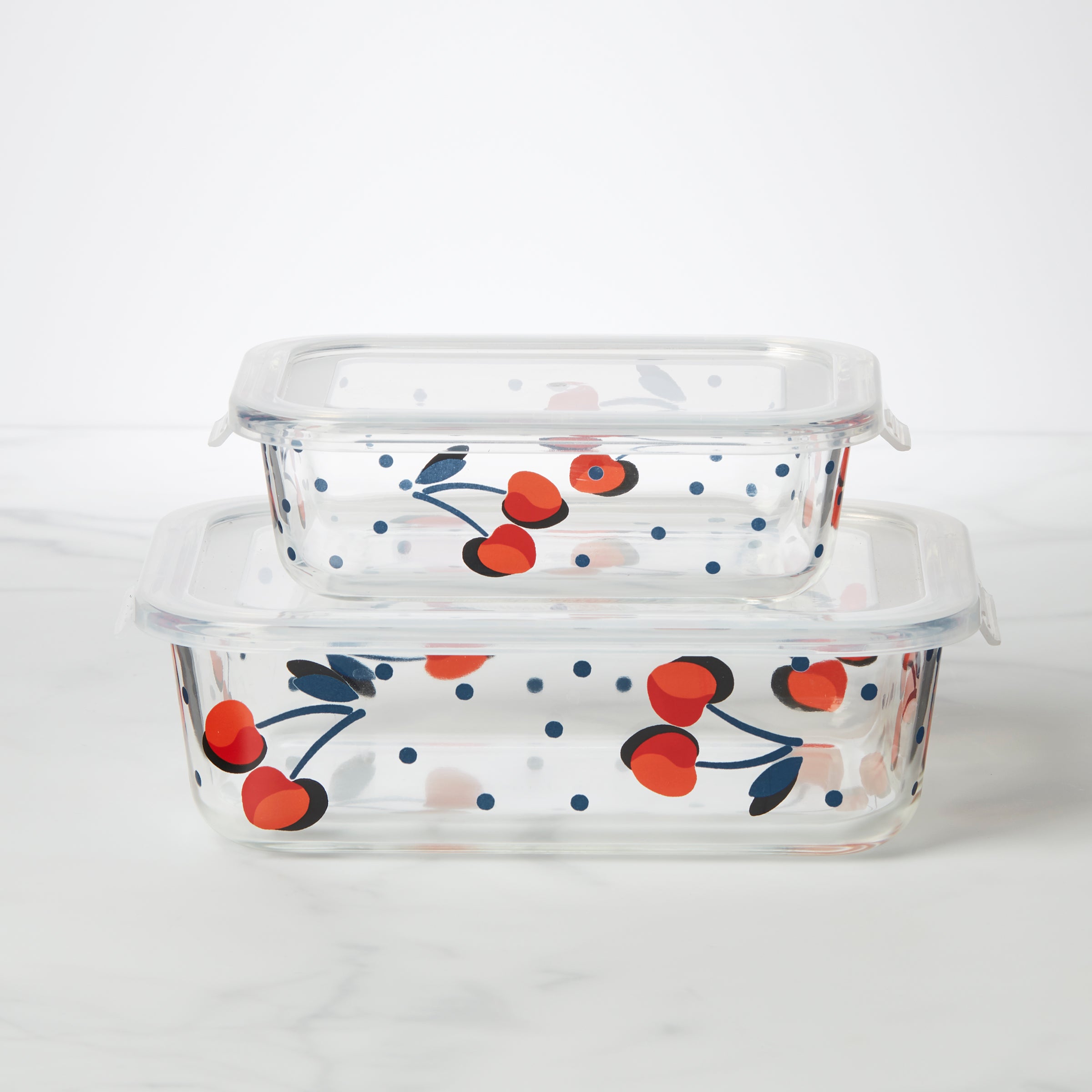 Lenox Everyday Flatware Vintage Cherry Dot 2-Piece Rectangular Storage Set