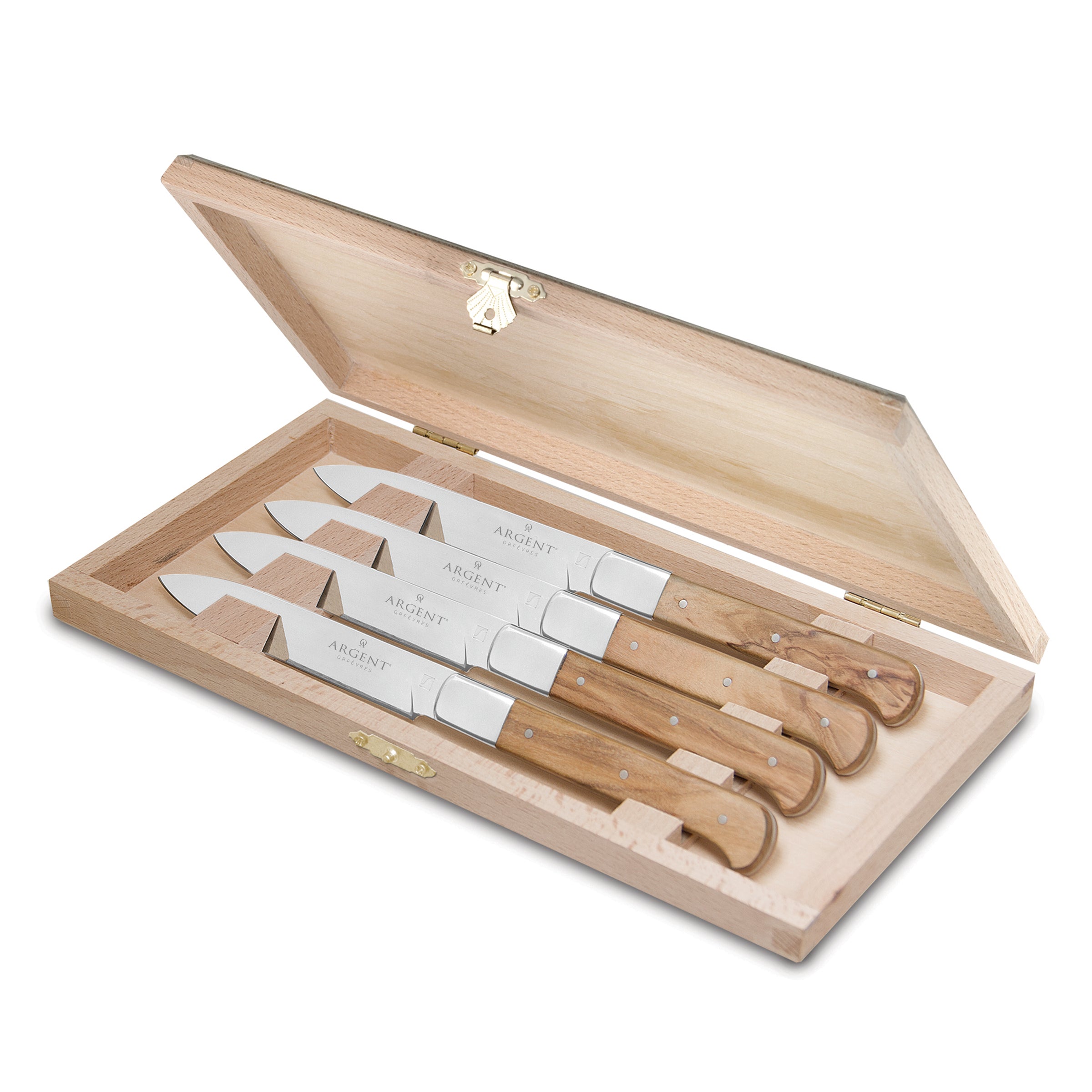 Lenox Everyday Flatware Argent Lynden Olive Wood Steak Knives, Set of 4 - Image 6