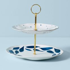 Lenox Everyday Flatware Blue Bay 2-Tiered Server
