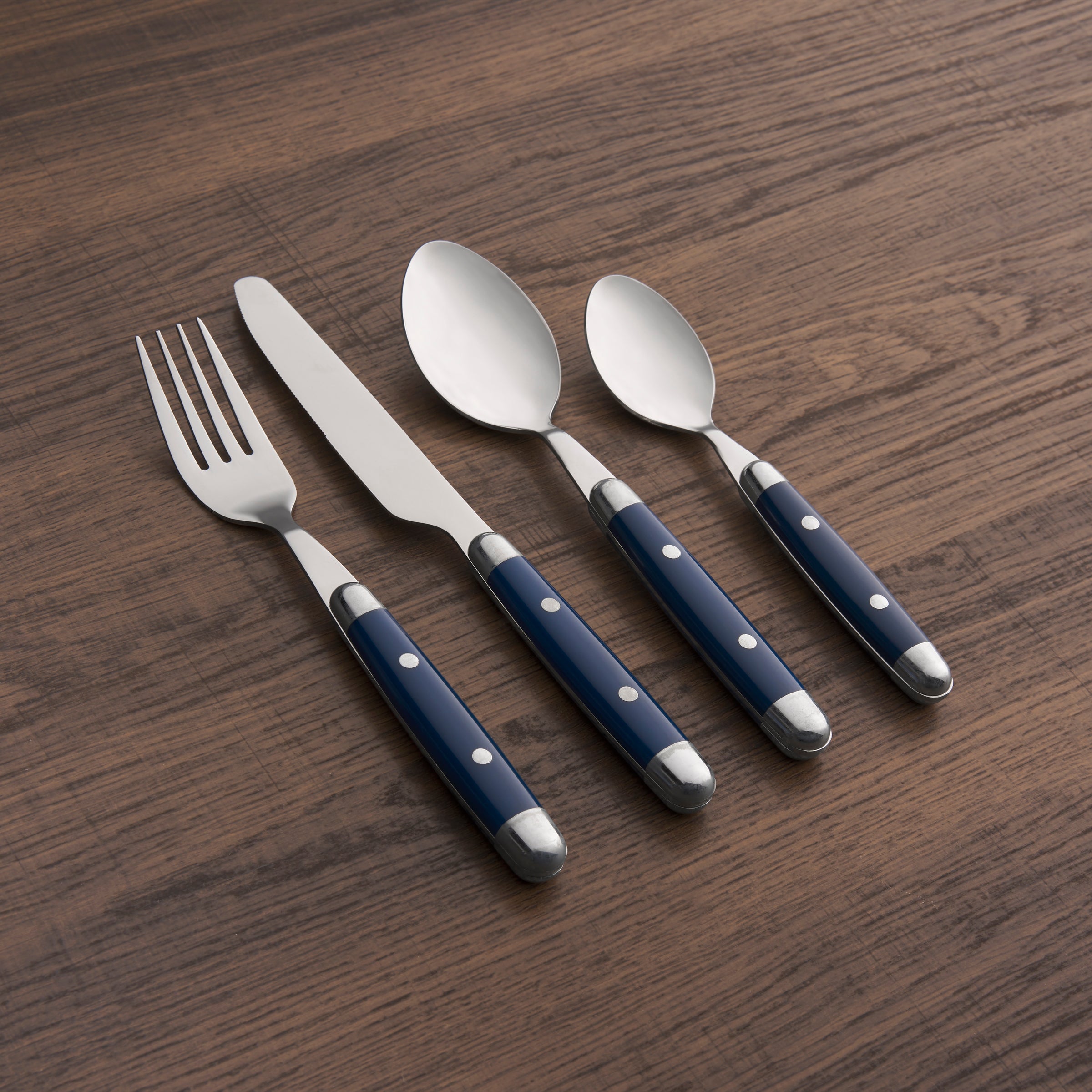 Lenox Everyday Flatware Jubilee Blue 16-Piece Flatware Set - Image 3