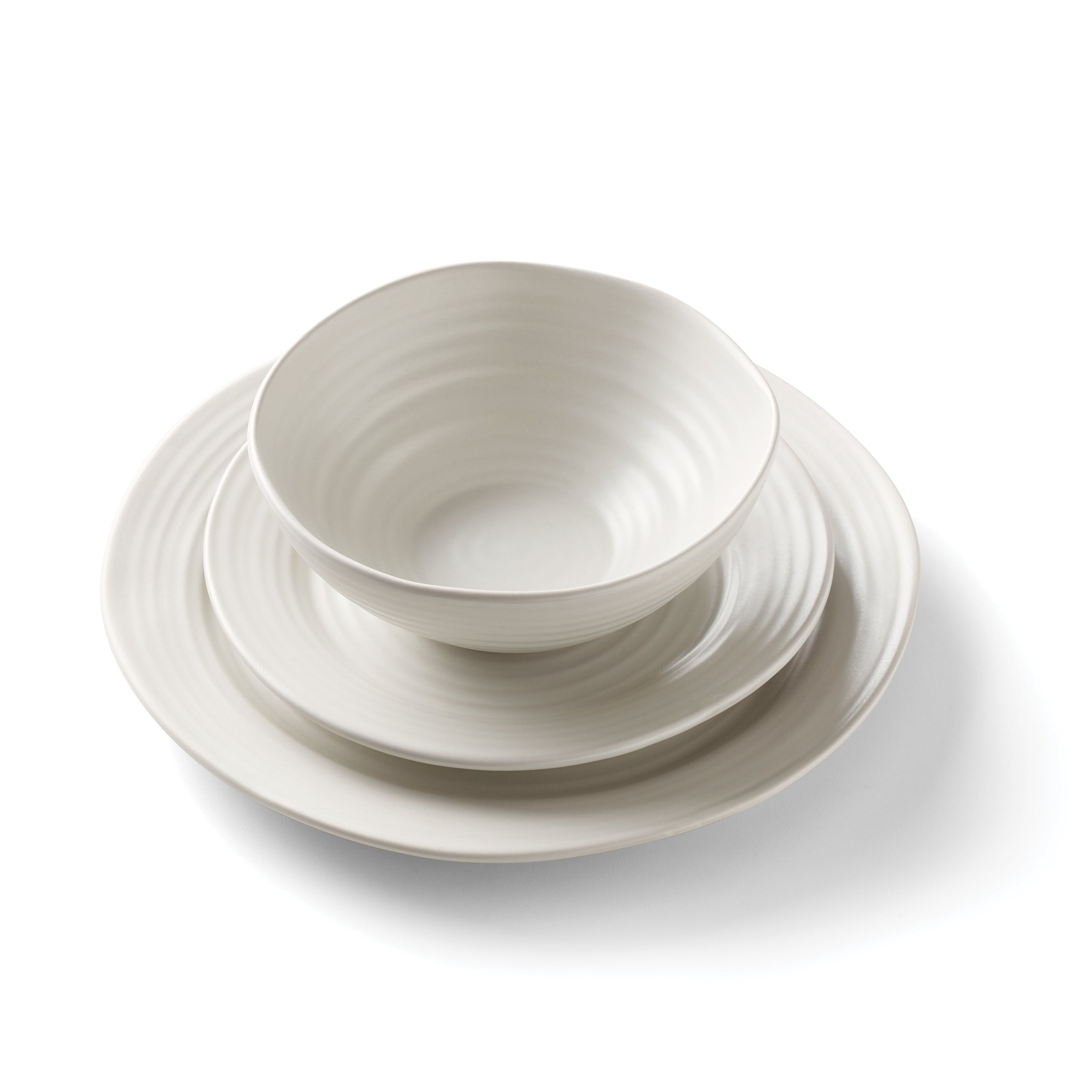 Lenox Everyday Flatware Ridge White 12-Piece Dinnerware Set - Image 5