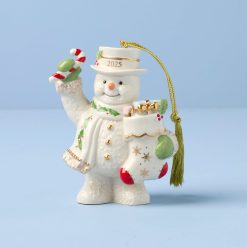 Lenox Everyday Flatware 2025 Snowman With Stocking Ornament