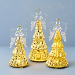 Alternative view of Lenox Everyday Flatware Radiant Light Lit Angel Figurines 3-Piece Set