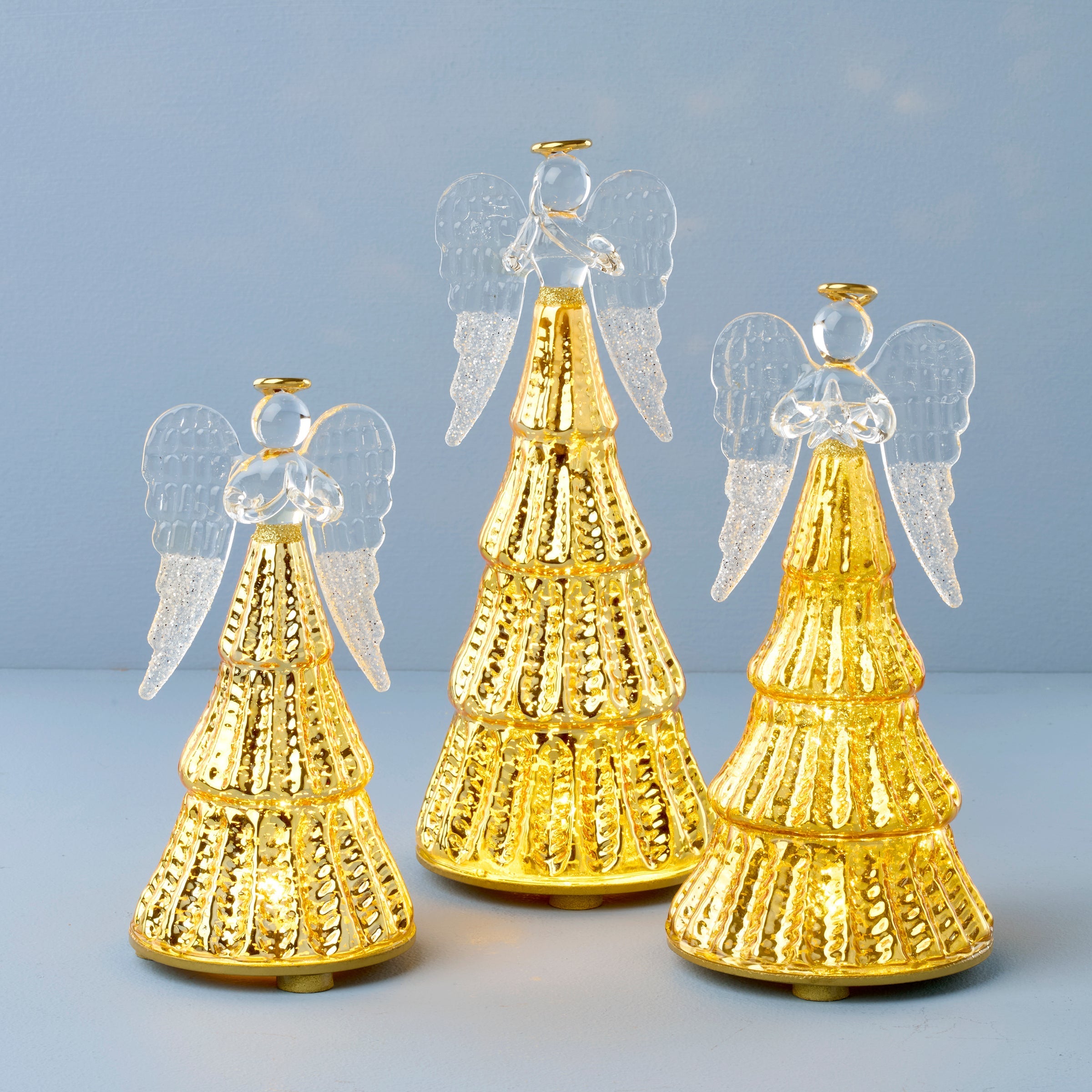 Lenox Everyday Flatware Radiant Light Lit Angel Figurines 3-Piece Set - Image 2