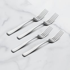 Lenox Everyday Flatware Reid Satin Dinner Forks, Set of 4