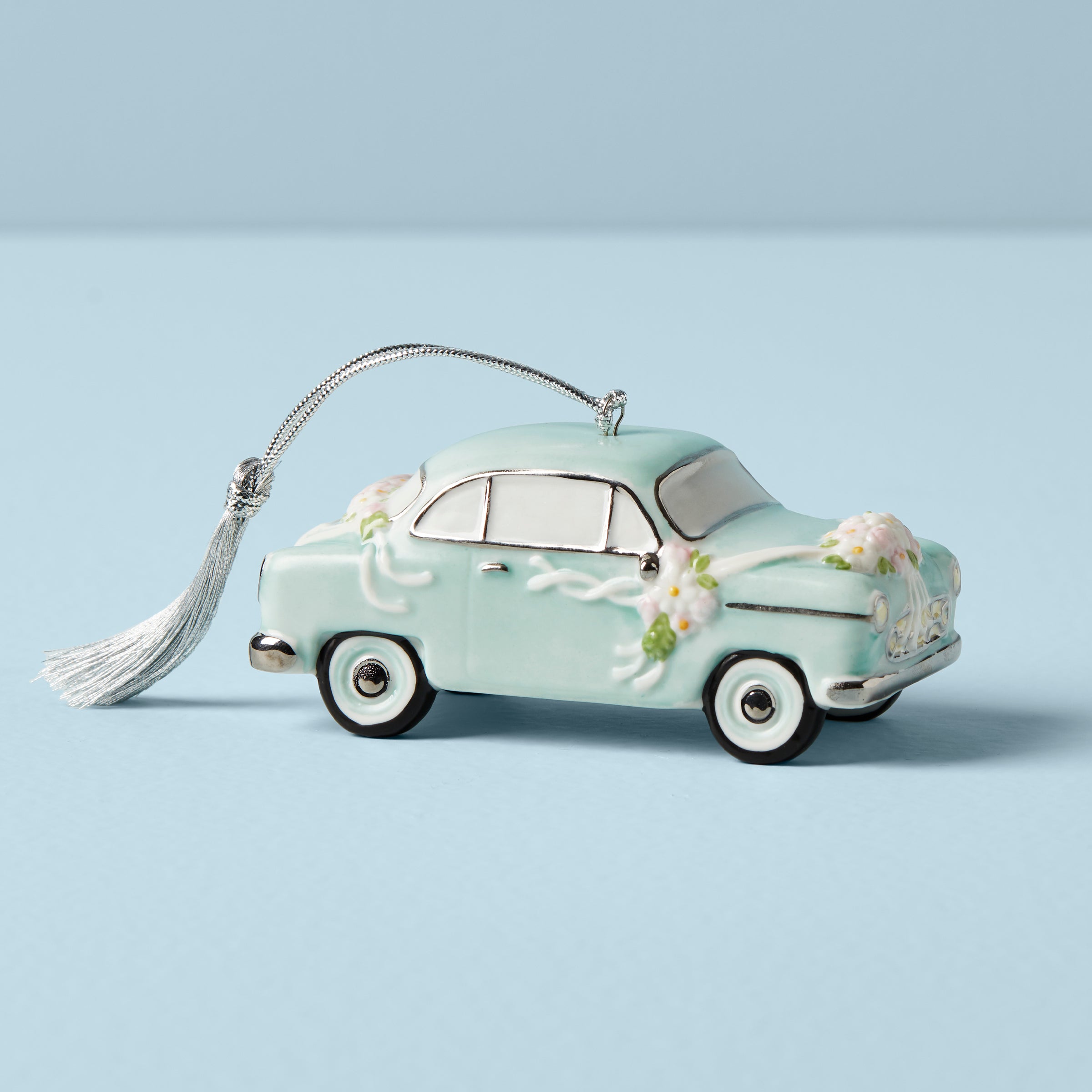 Lenox Everyday Flatware Personalized Just Married Car Ornament - Image 2