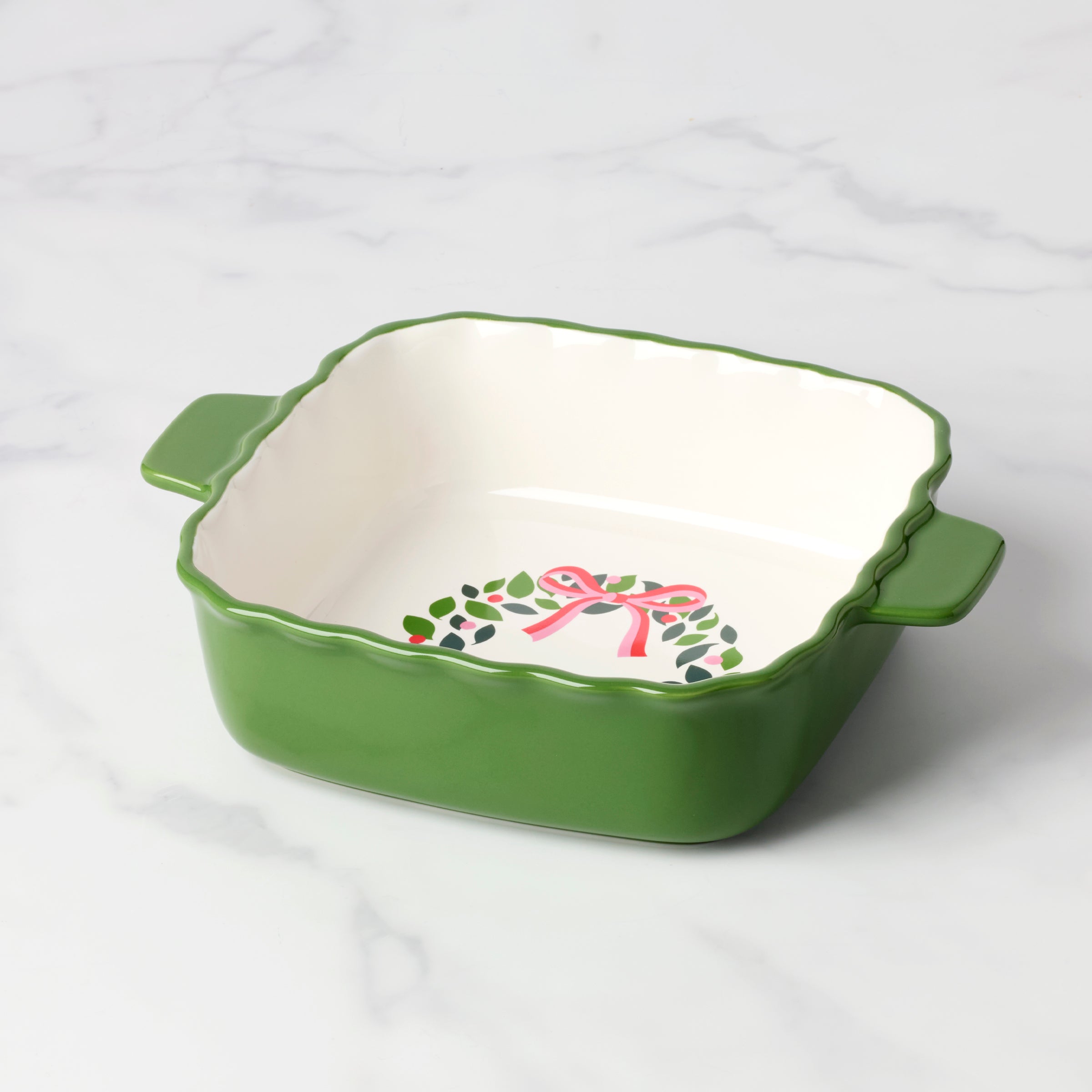 Lenox Everyday Flatware Evergreen Square Scallop Baking Dish