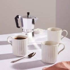 Alternative view of Lenox Everyday Flatware French Perle Scallop White Mugs, Set of 4