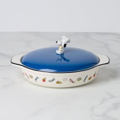 Lenox Everyday Flatware Chef Snoopy Covered Casserole Dish