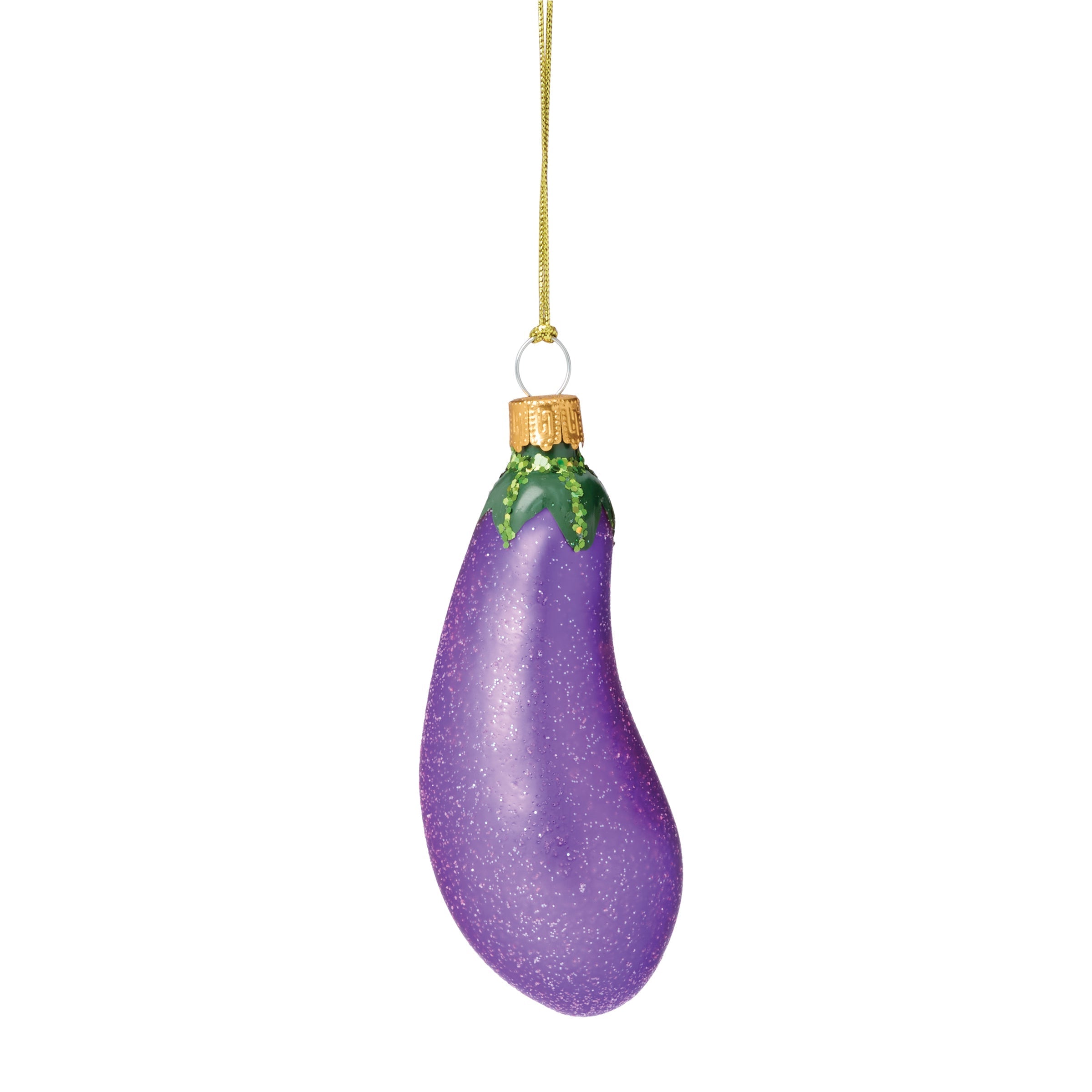 Lenox Everyday Flatware Retro Blown Glass Eggplant Ornament - Image 4