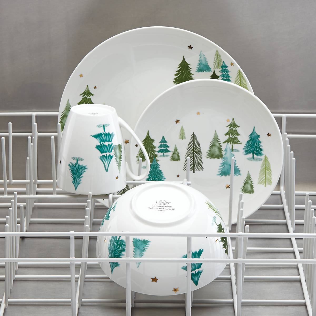 Lenox Everyday Flatware Balsam Lane Dinner Plates, Set of 4 - Image 5
