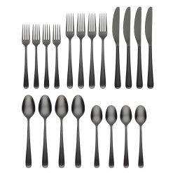 Alternative view of Lenox Everyday Flatware Rafael Black Satin 20-Piece Flatware Set