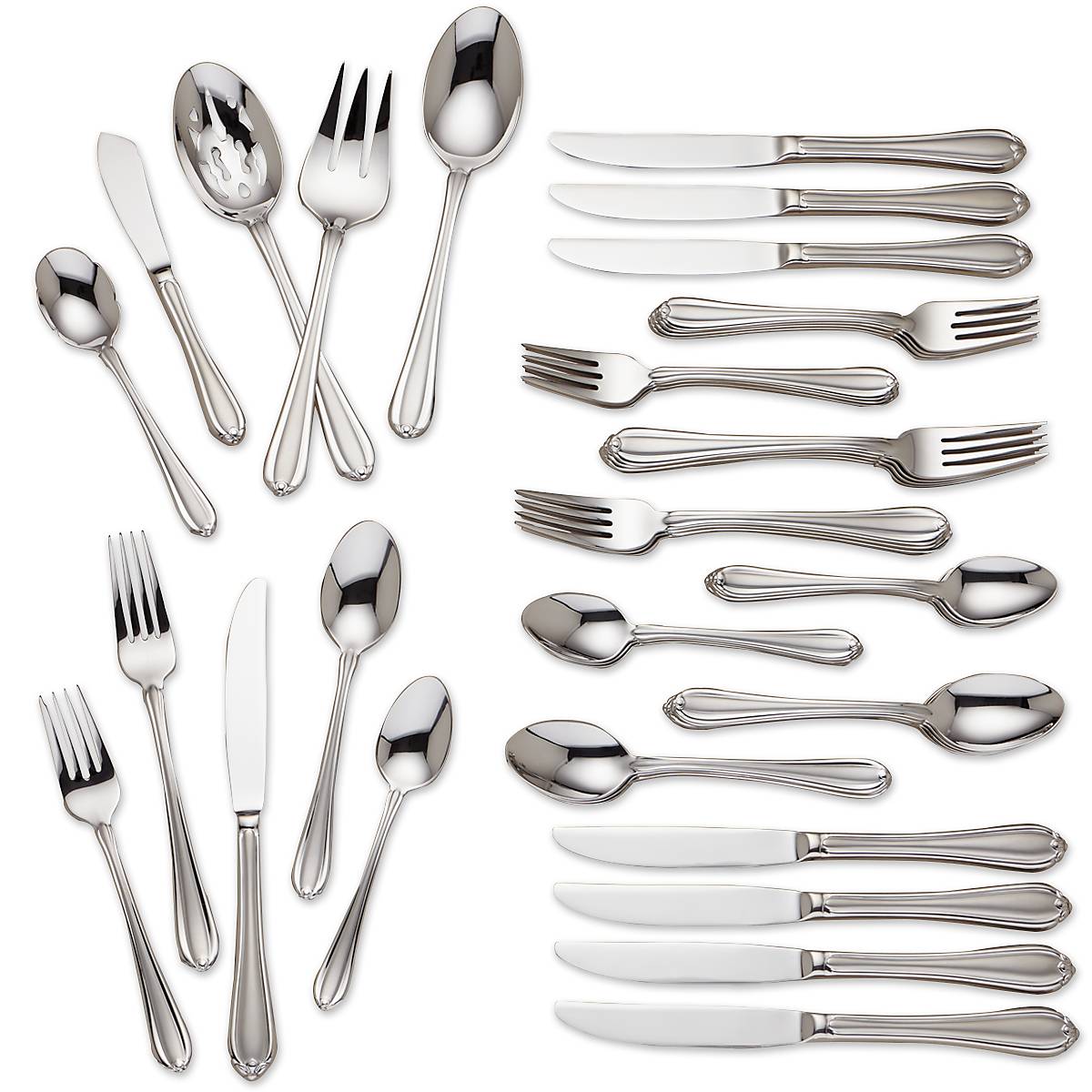 Lenox Everyday Flatware Melon Bud Frosted 45-Piece Flatware Set