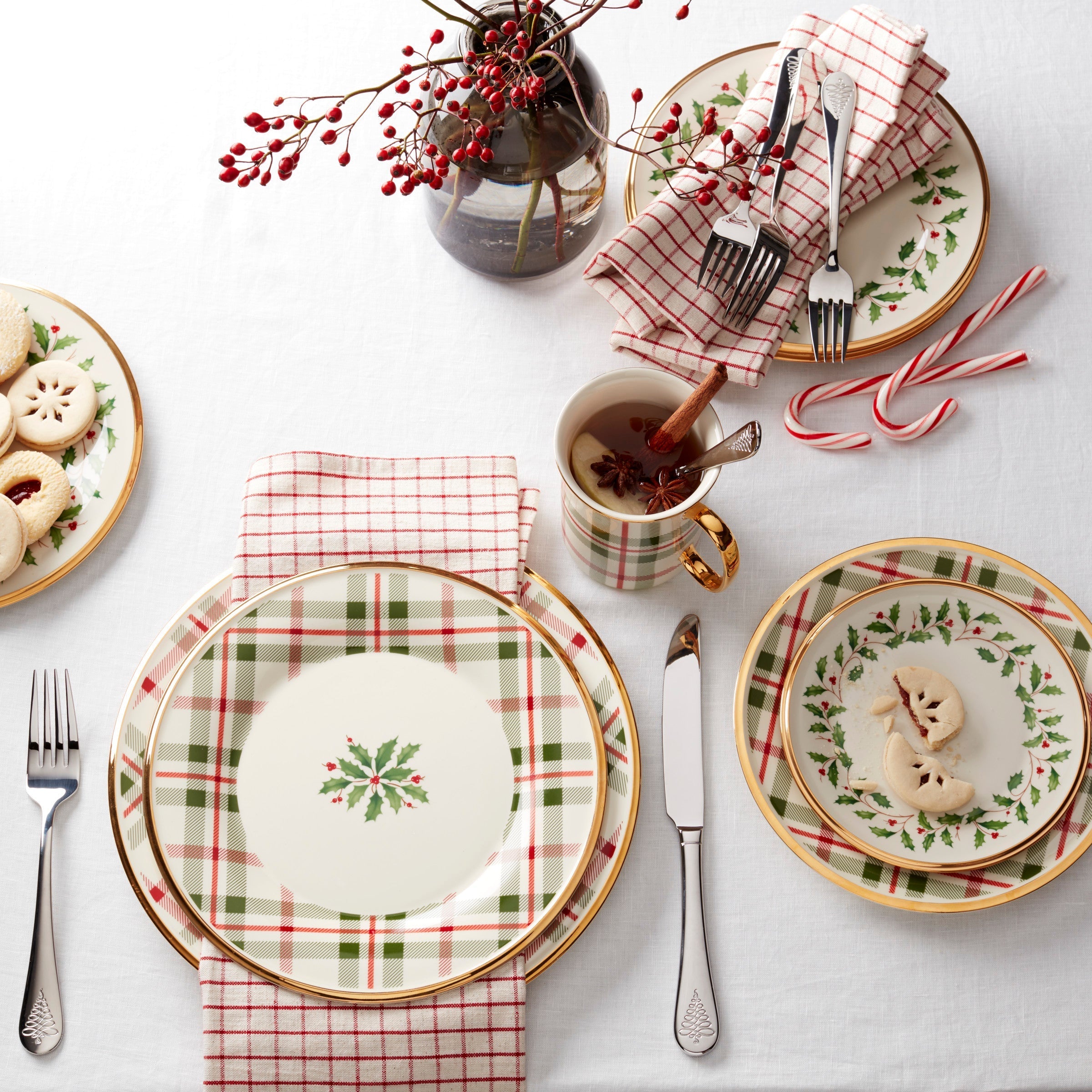 Lenox Everyday Flatware Holiday Plaid Mugs, Set of 4 - Image 5