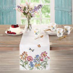 Alternative view of Lenox Everyday Flatware Butterfly Meadow Garden Embroidered Runner