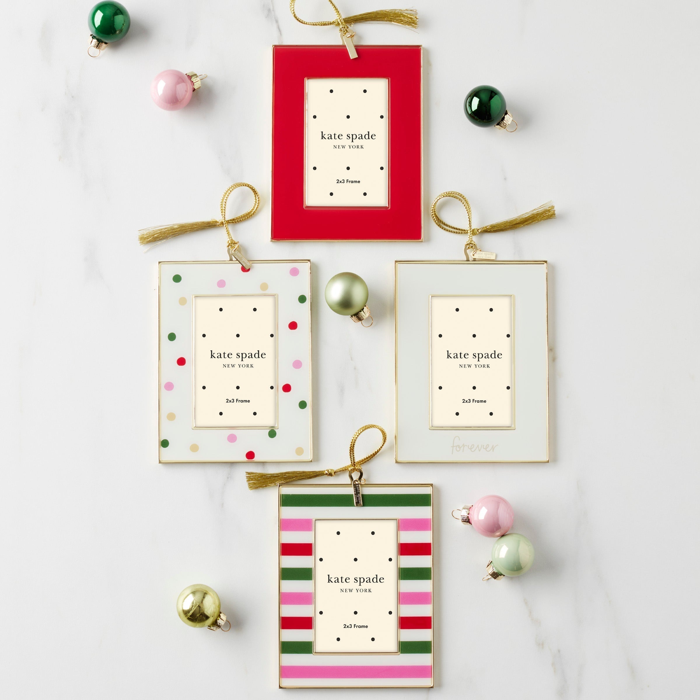 Lenox Everyday Flatware Be Jolly Dot Mini Frame Ornament - Image 3