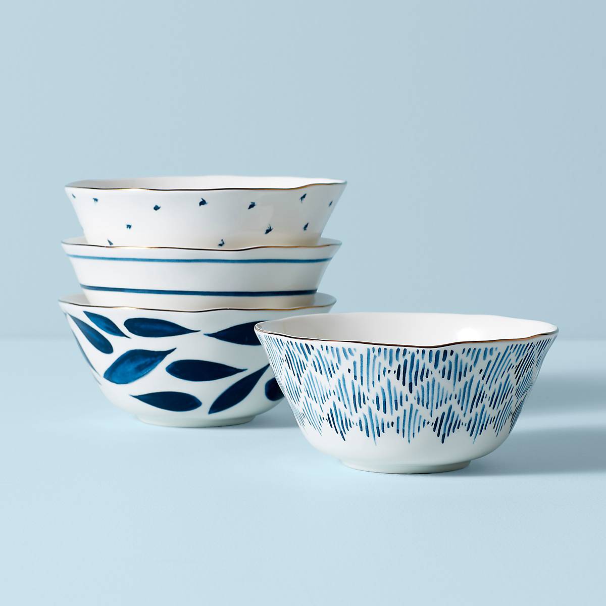 Lenox Everyday Flatware Blue Bay All-Purpose Bowls, Set of 4