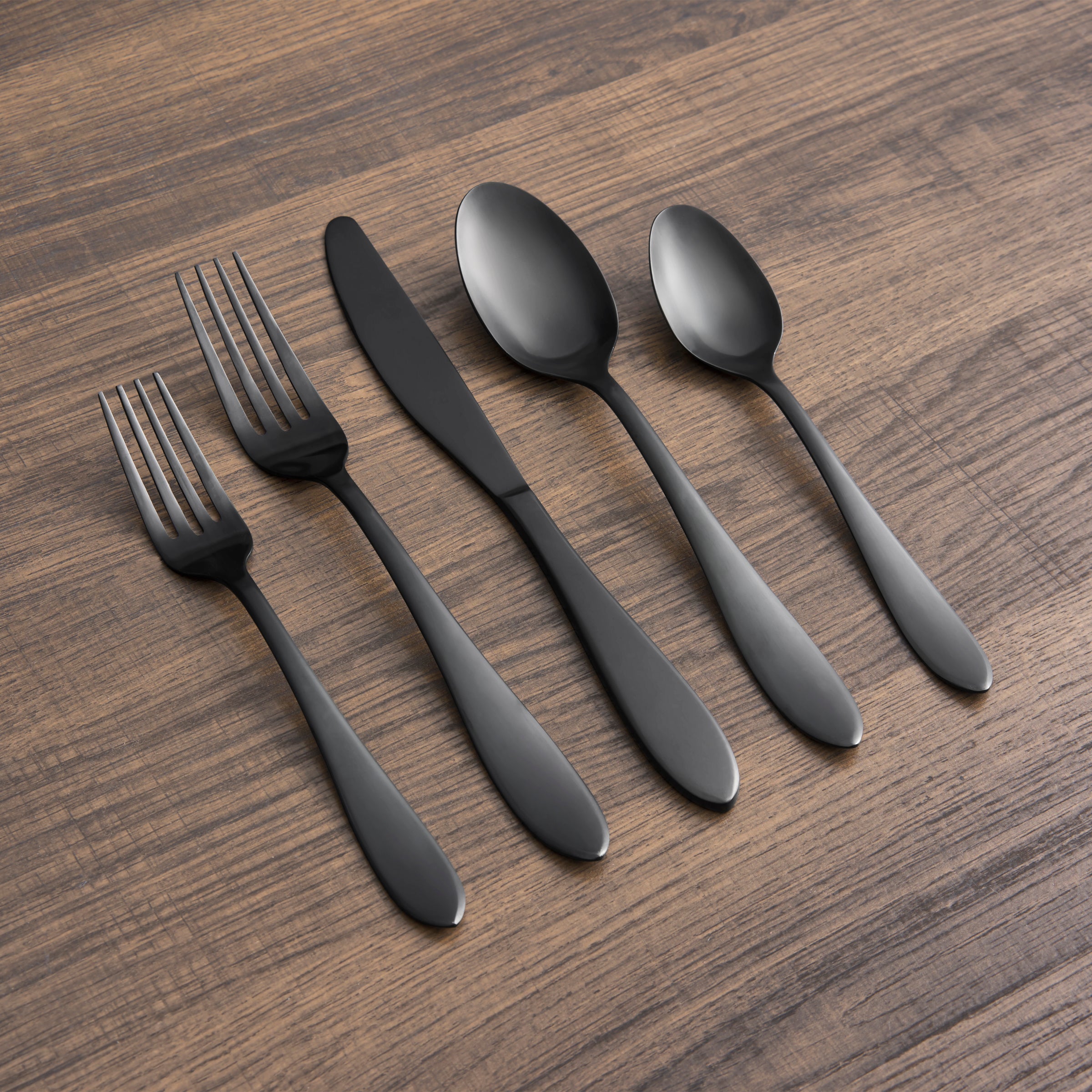 Lenox Everyday Flatware Delia Black Satin 20-Piece Flatware Set - Image 3