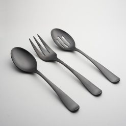 Lenox Everyday Flatware Rhiannon Black Satin 3-Piece Hostess Set