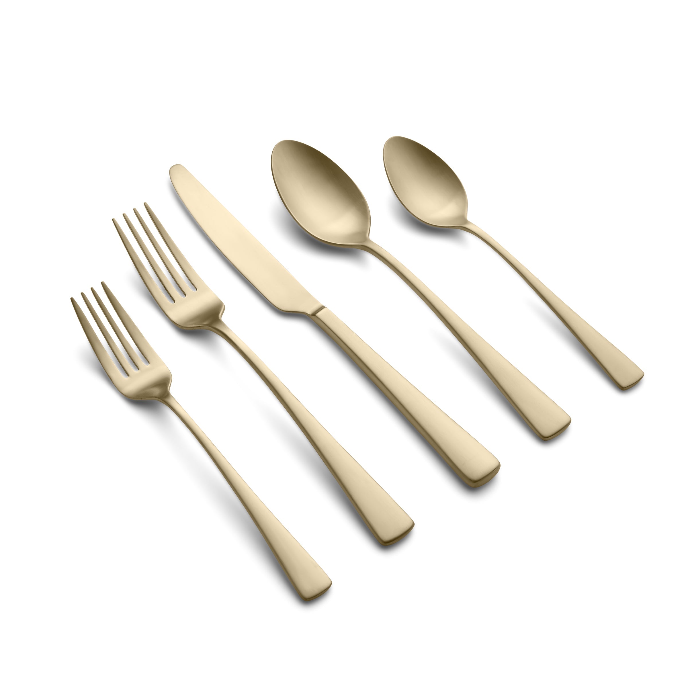 Lenox Everyday Flatware Cerys Champagne Satin 20-Piece Flatware Set