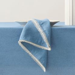 Lenox Everyday Flatware French Perle Periwinkle 19x19 Napkins, Set of 4