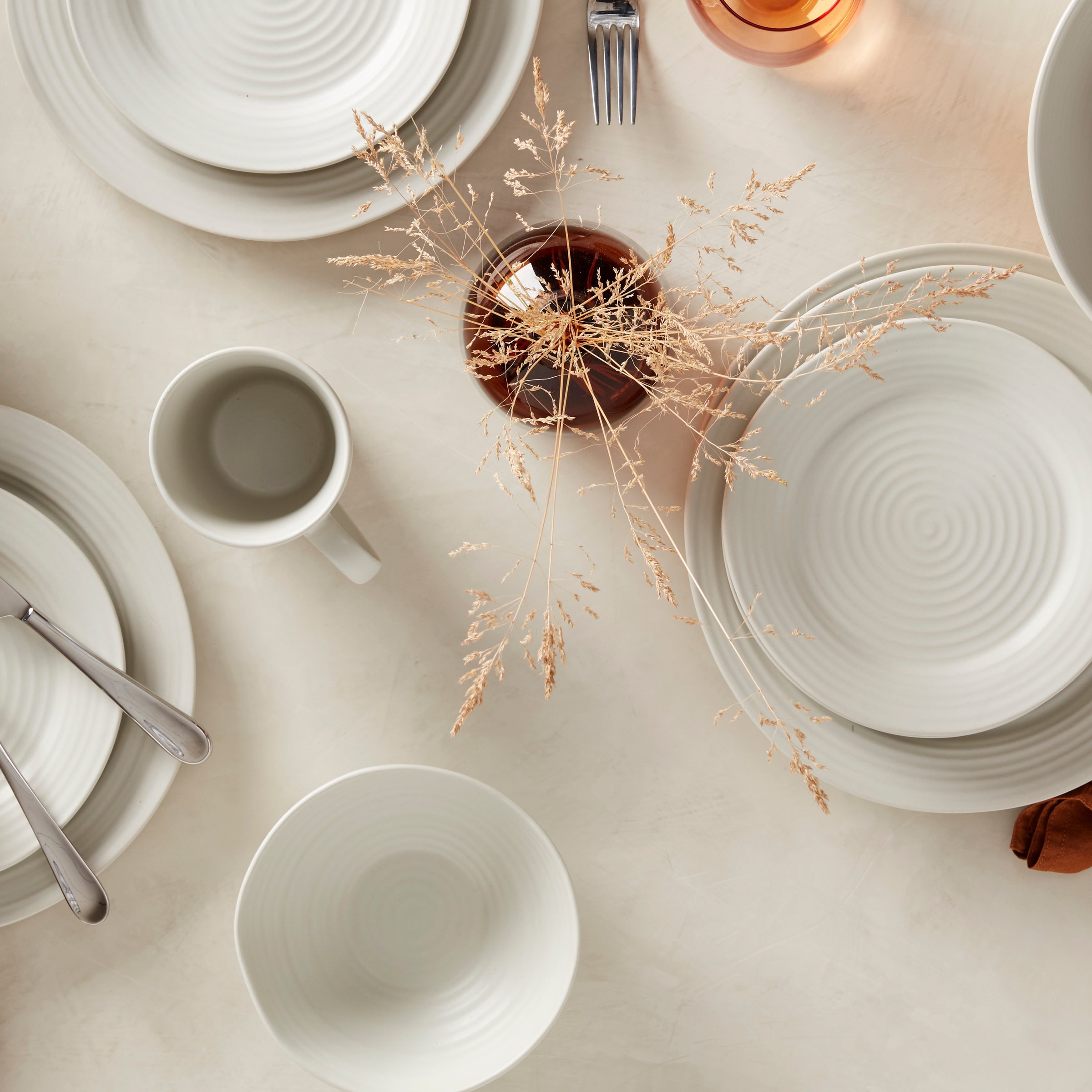 Lenox Everyday Flatware Ridge White 12-Piece Dinnerware Set - Image 12