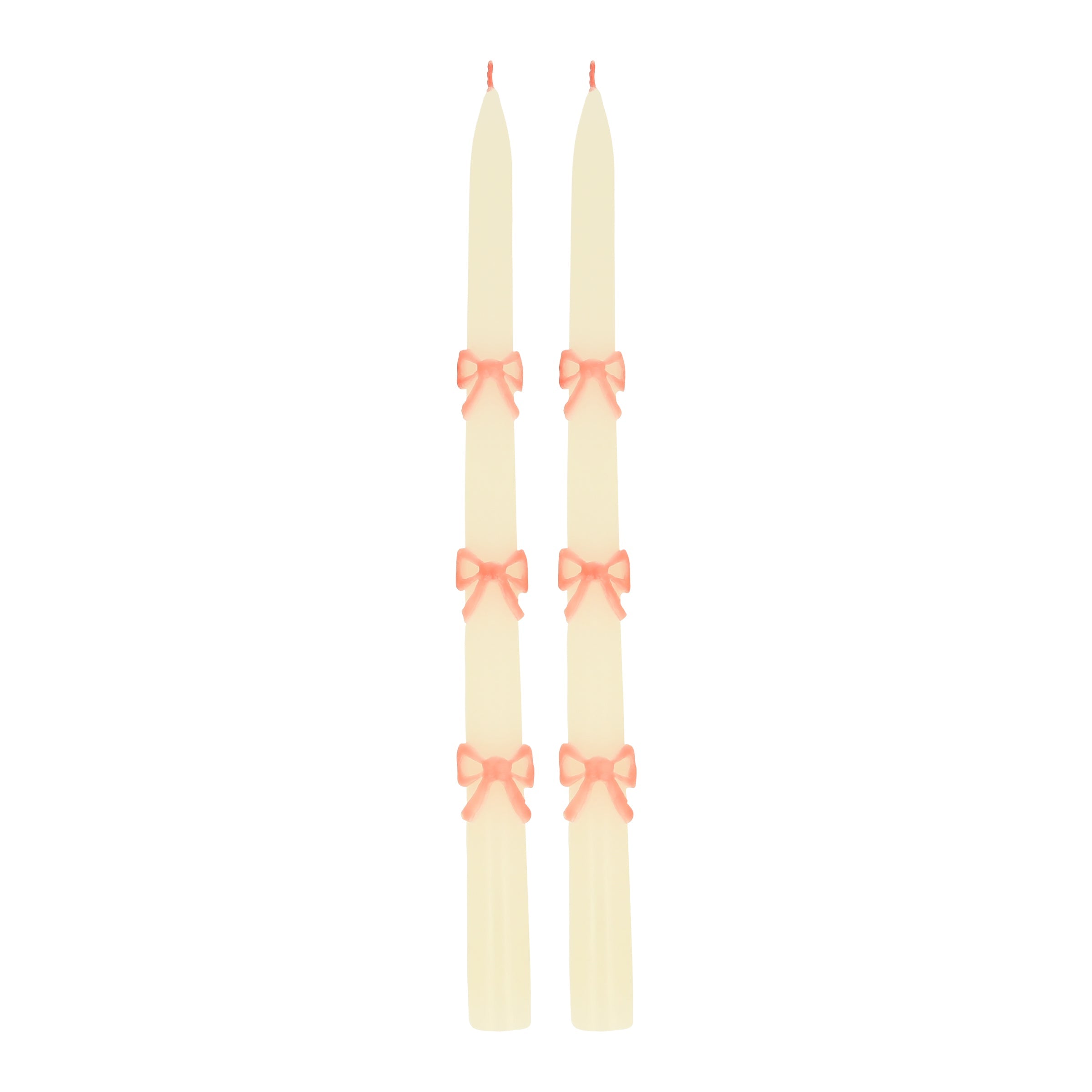 Lenox Everyday Flatware Pink Bow Taper Candles, Set of 2